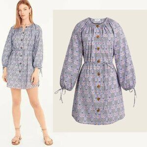 J. Crew Blue Floral Mini Dress